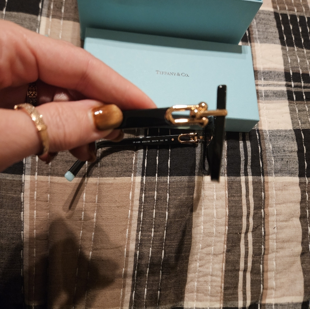 Tiffany & Co. Black and Gold Sunglasses TF4199 - Picture 4 of 7